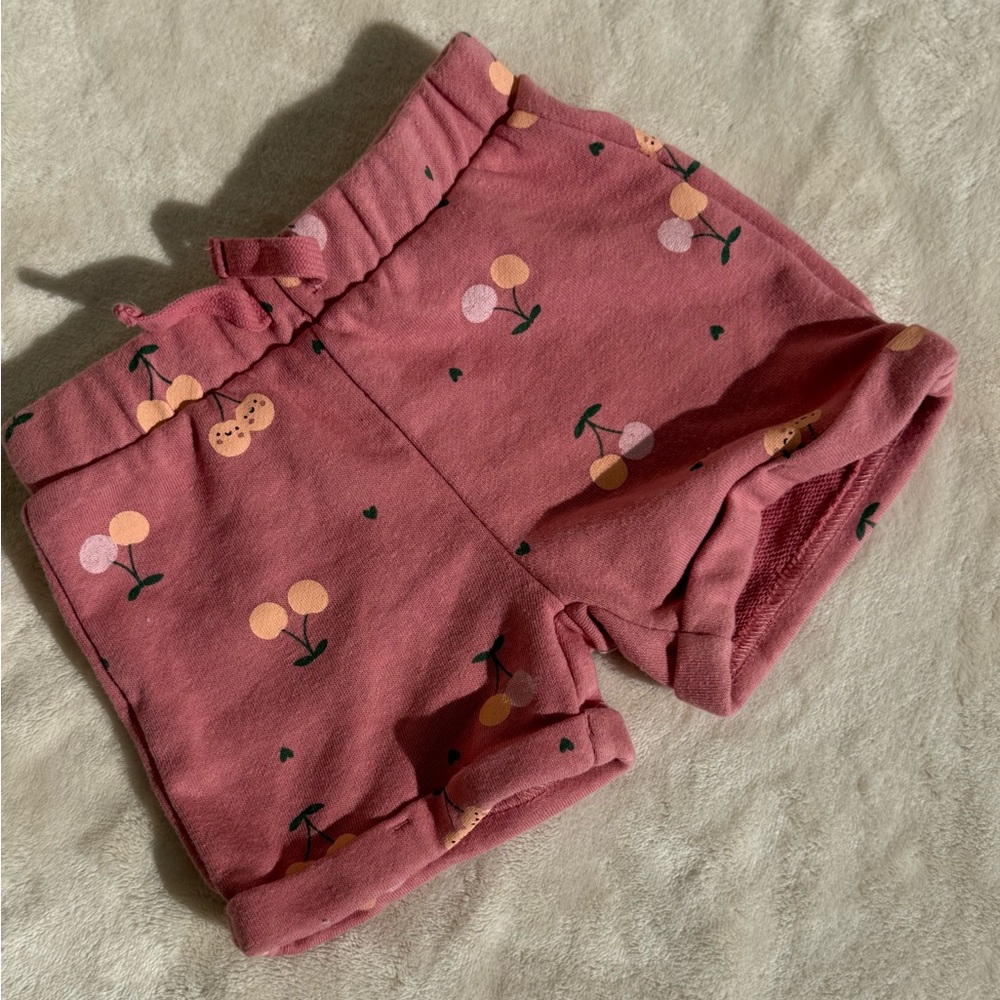 Charming Floral Kids Shorts in Pink